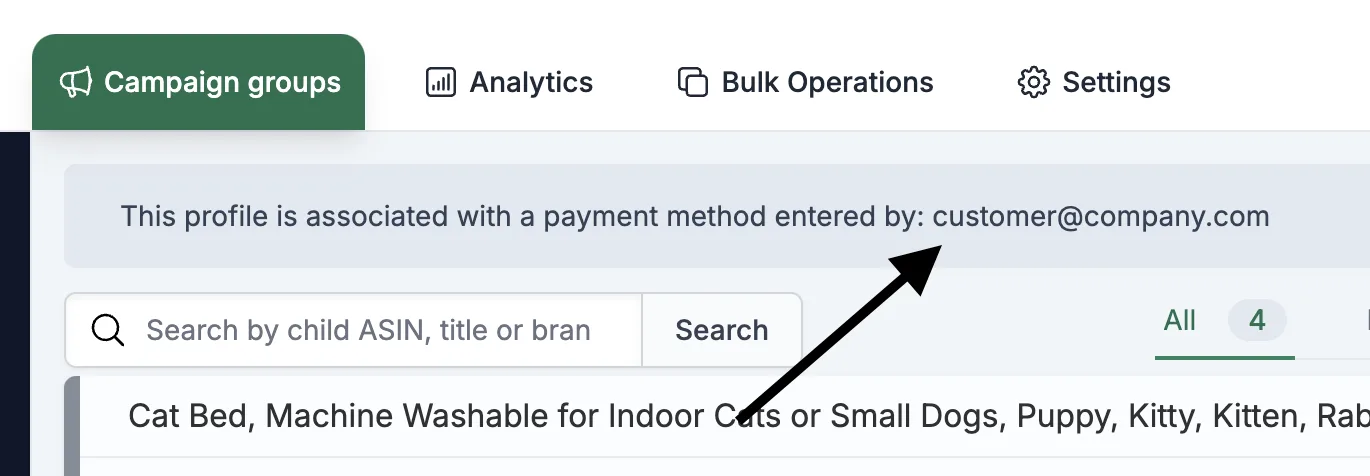 Client-paid profile message