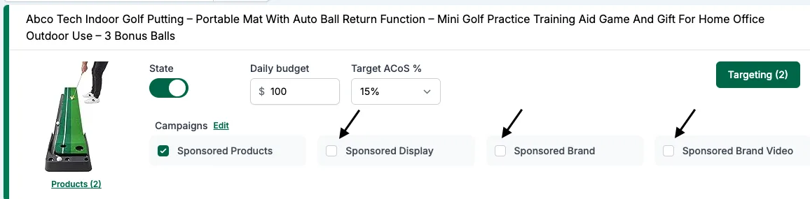Enable all advertising formats