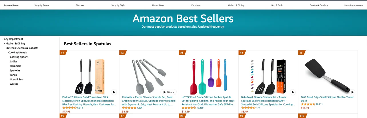 Leaf node best sellers