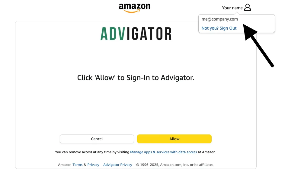 Connect Amazon account