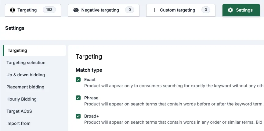 Match type